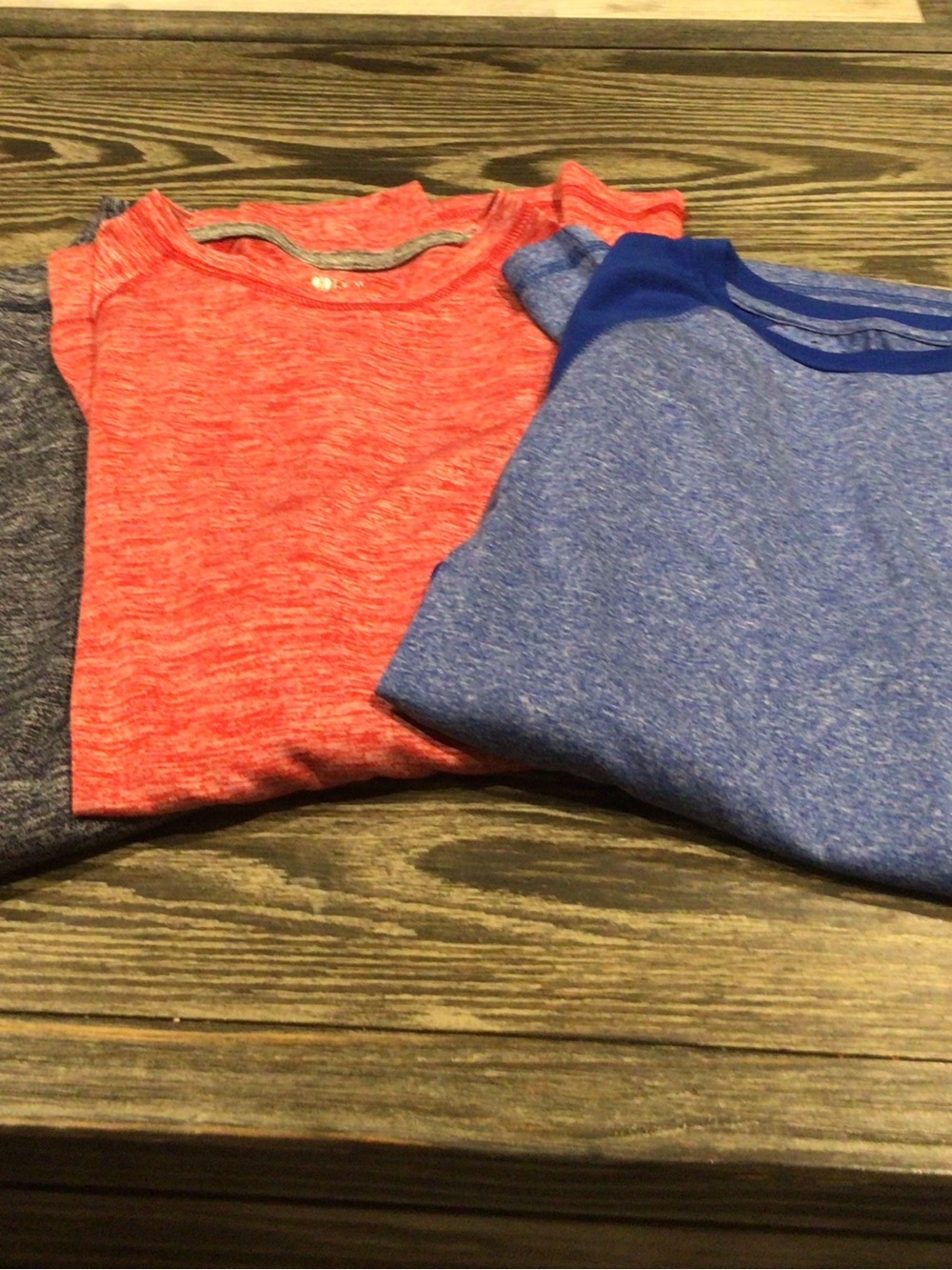 Holloway Long-Sleeve Heathered Tees - Navy, Red & Blue men’s Small